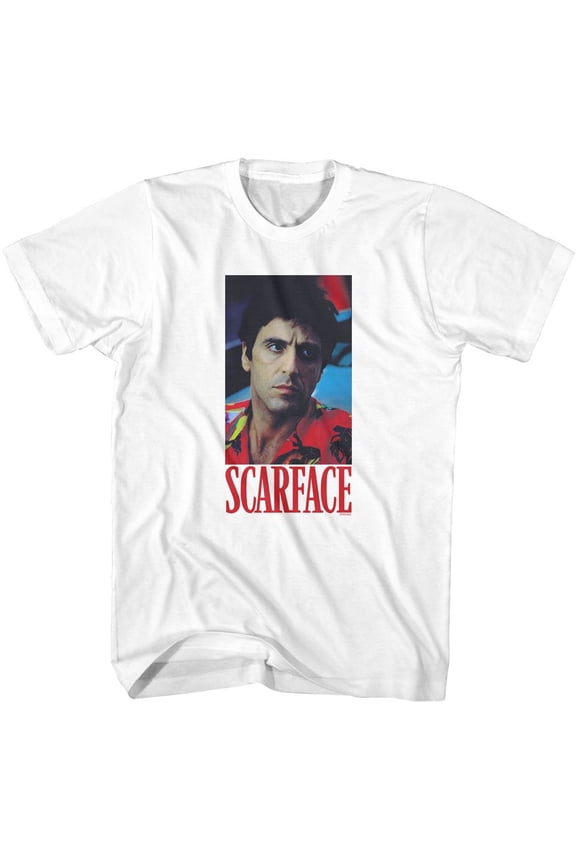 Scarface Small White Adult T-Shirt