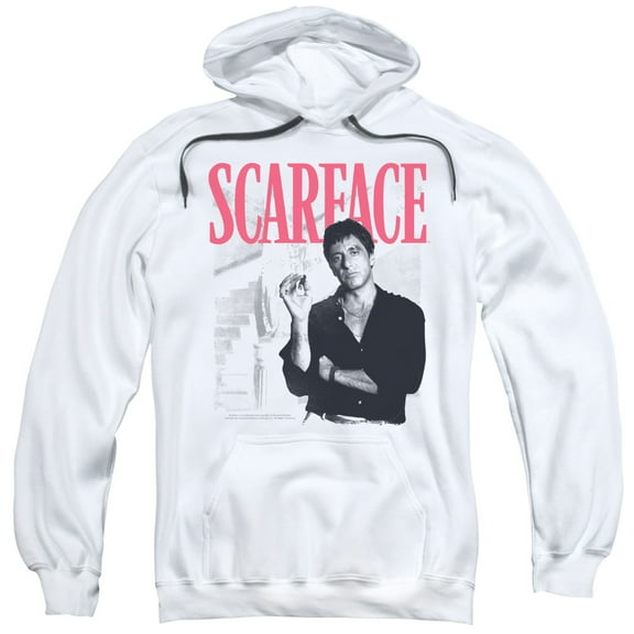Scarface Men's Stairway Hooded Sweatshirt XXX-Large White