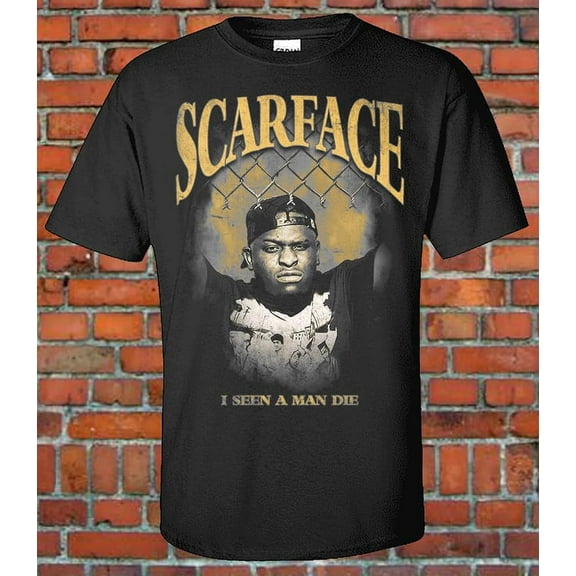 Scarface Style Vintage Rap Tee Hip-hop Classic Exclusive ,Black Color,Size XL