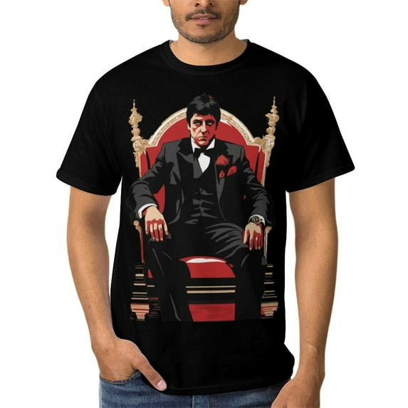 Scarface T-Shirts for Men, Casual Crew Neck Tee Shirts, Unisex Short Sleeve Tops, S-3XL
