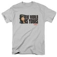thumbnail image 1 of Scarface The World Is Yours Adult 18/1 T-Shirt Silver, 1 of 1