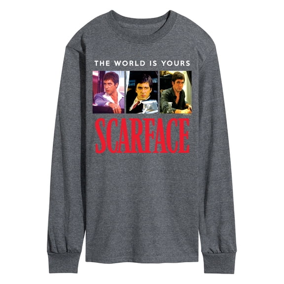 Scarface - The World Is Yours- Men's Long Sleeve Graphic T-Shirt