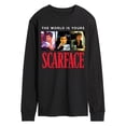 thumbnail image 1 of Scarface - The World Is Yours- Men's Long Sleeve Graphic T-Shirt, 1 of 4