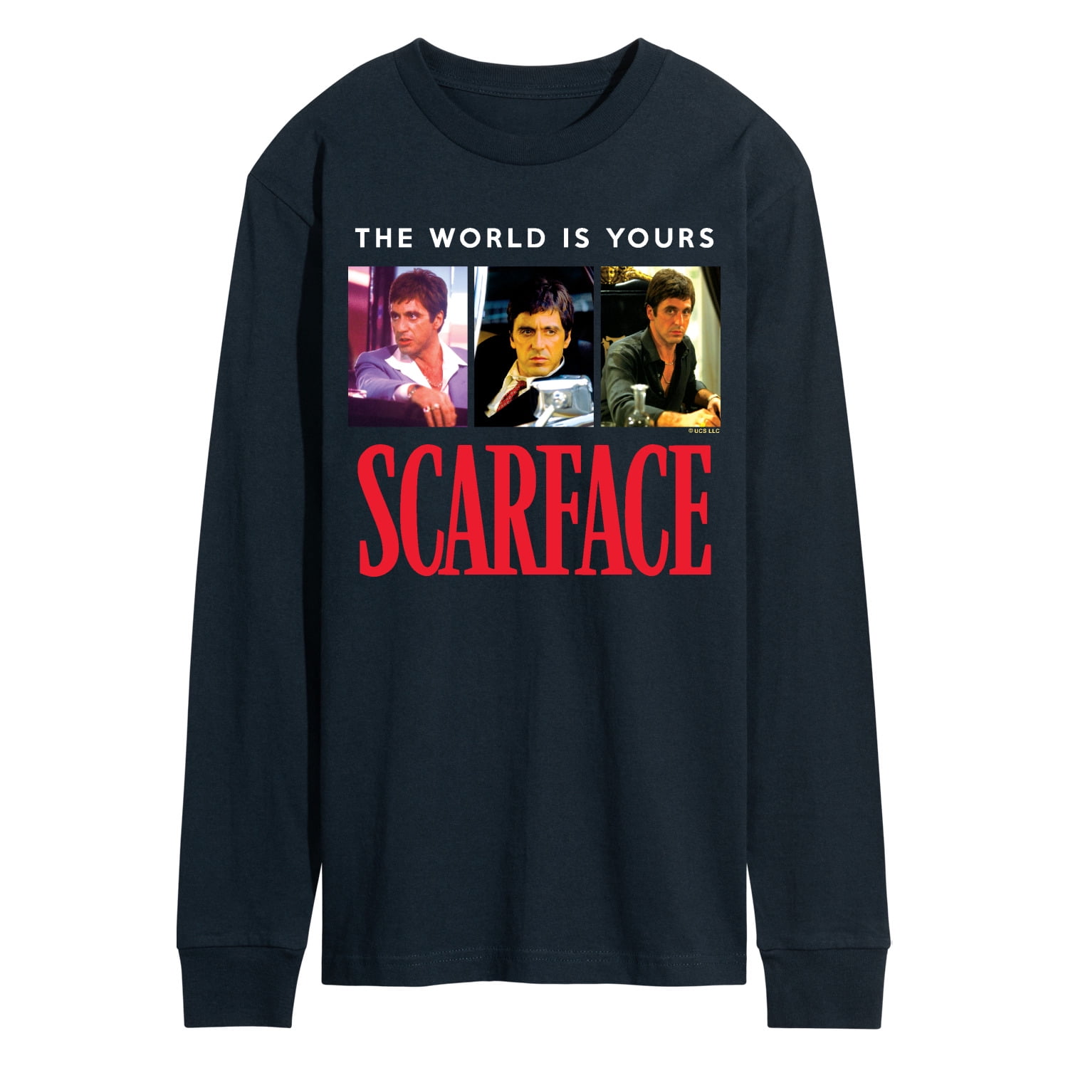 Scarface - The World Is Yours- Men's Long Sleeve Graphic T-Shirt ...