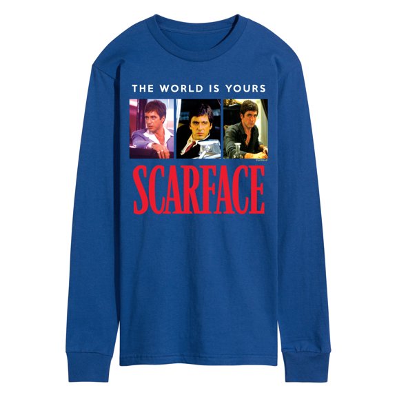 Scarface - The World Is Yours- Men's Long Sleeve Graphic T-Shirt