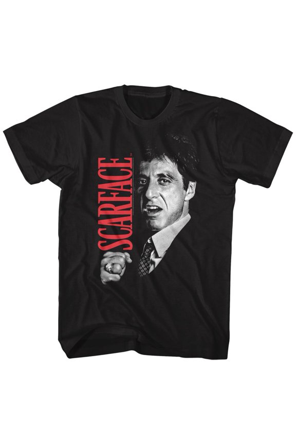 Scarface Tony Close Up Black Adult T-Shirt 6Xl