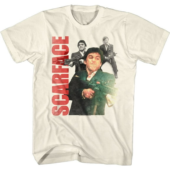Scarface Tony Collage Natural Adult T-Shirt 4Xl