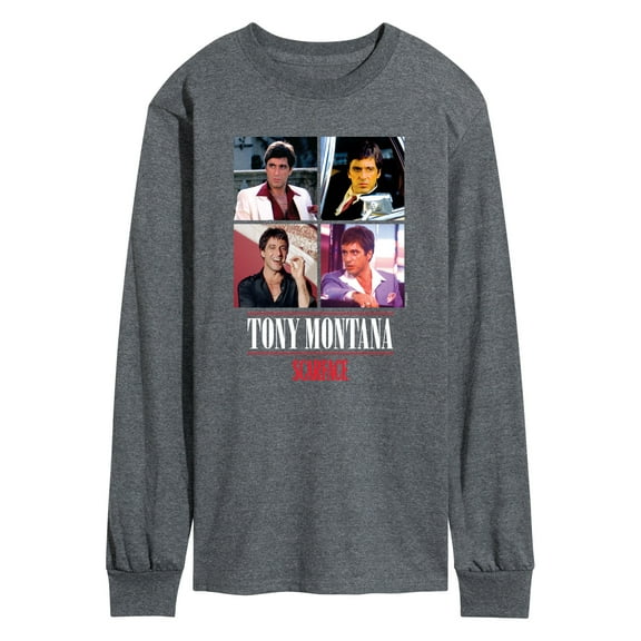 Scarface - Tony Montana- Men's Long Sleeve Graphic T-Shirt