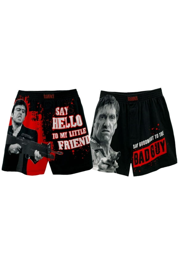 Scarface Tony Montana Mens Pants & Shorts Set Male, Red/White, Size: M, Prestigez