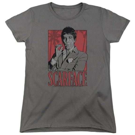 Scarface Tony S/S Women's T-Shirt Charcoal