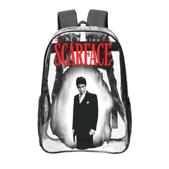 Scarface Transparent Backpack Fashion Travel Backpack Laptop Backpack 16 Inch