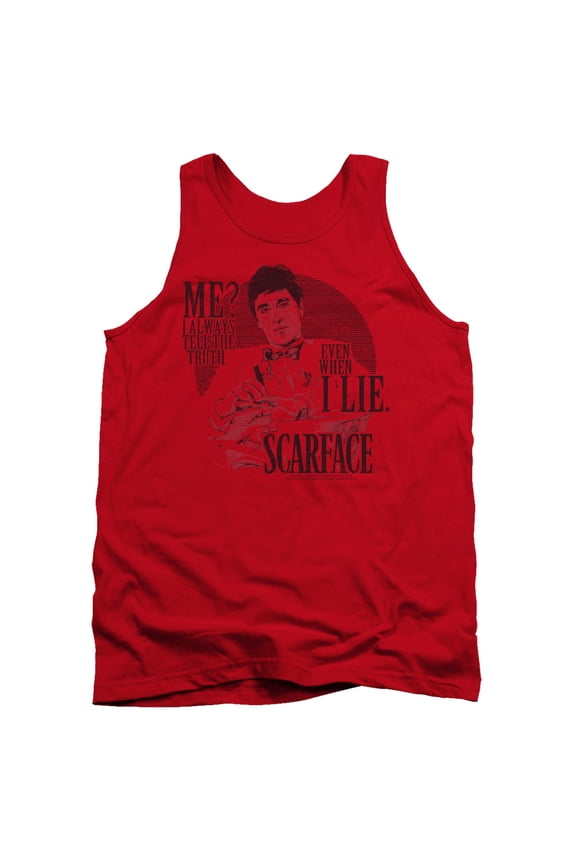 Scarface Truth Adult Tank Top Red