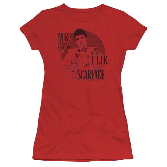 Scarface Truth S/S Junior Women's T-Shirt Sheer Red