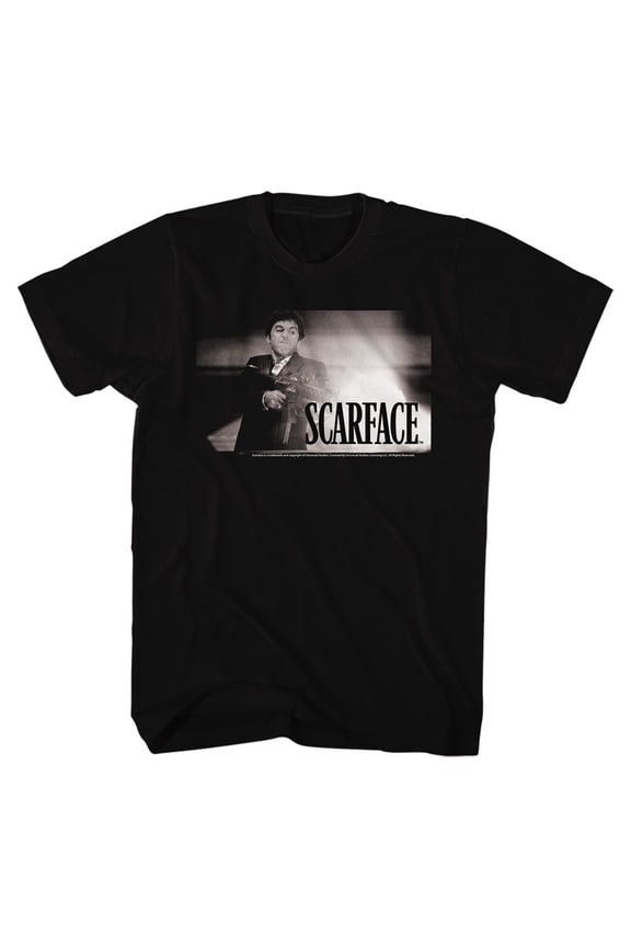 Scarface Whitefire Black Adult T-Shirt