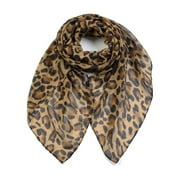 Scarfand Womens Lightweight Leopard Print Fashion Scarf, Brown