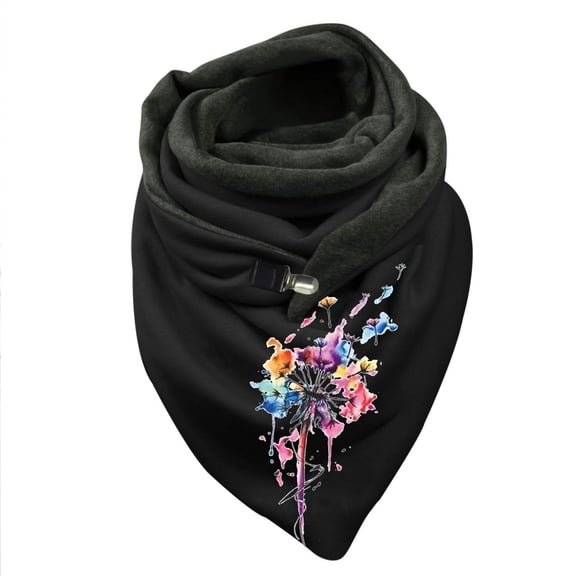 Scarfs for Women Shawl Scarf Double Layer Splicing Shawl Short Scarf Neck Gaiter Warm Winter Scarves Lined Knitted Scarf Scarves for Women L One Size