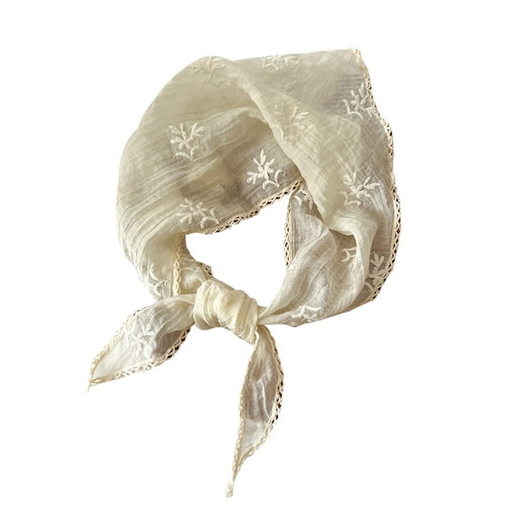 Scarfs for Women Cotton Linen Lace Scarf Outer Silk Scarf Neck Scarf Decorative Lace Sunscreen Headscarf Silk Scarf for Women