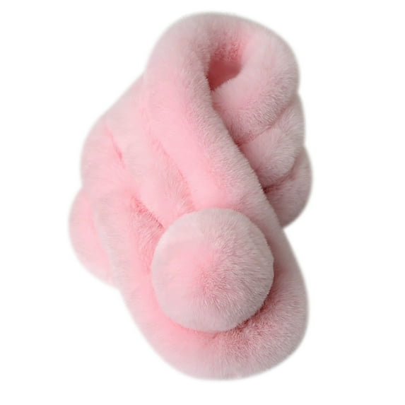 Scarfs for Women Fuzzy Scarves Lined Large Scarves Cold Weather Scarves Thick Warm Winter Scarves for Women Pink One Size
