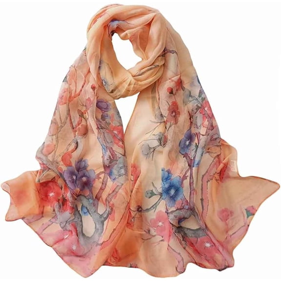 Scarfs for Women Lightweight Scarves Elegant Floral Pattern Sheer Scarfs Shawls Wraps