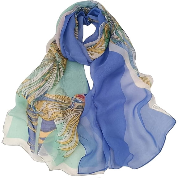 Scarfs for Women Lightweight Scarves Elegant Floral Pattern Sheer Scarfs Shawls Wraps