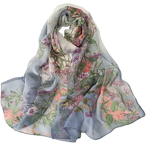 Scarfs for Women Lightweight Scarves Elegant Floral Pattern Sheer Scarfs Shawls Wraps