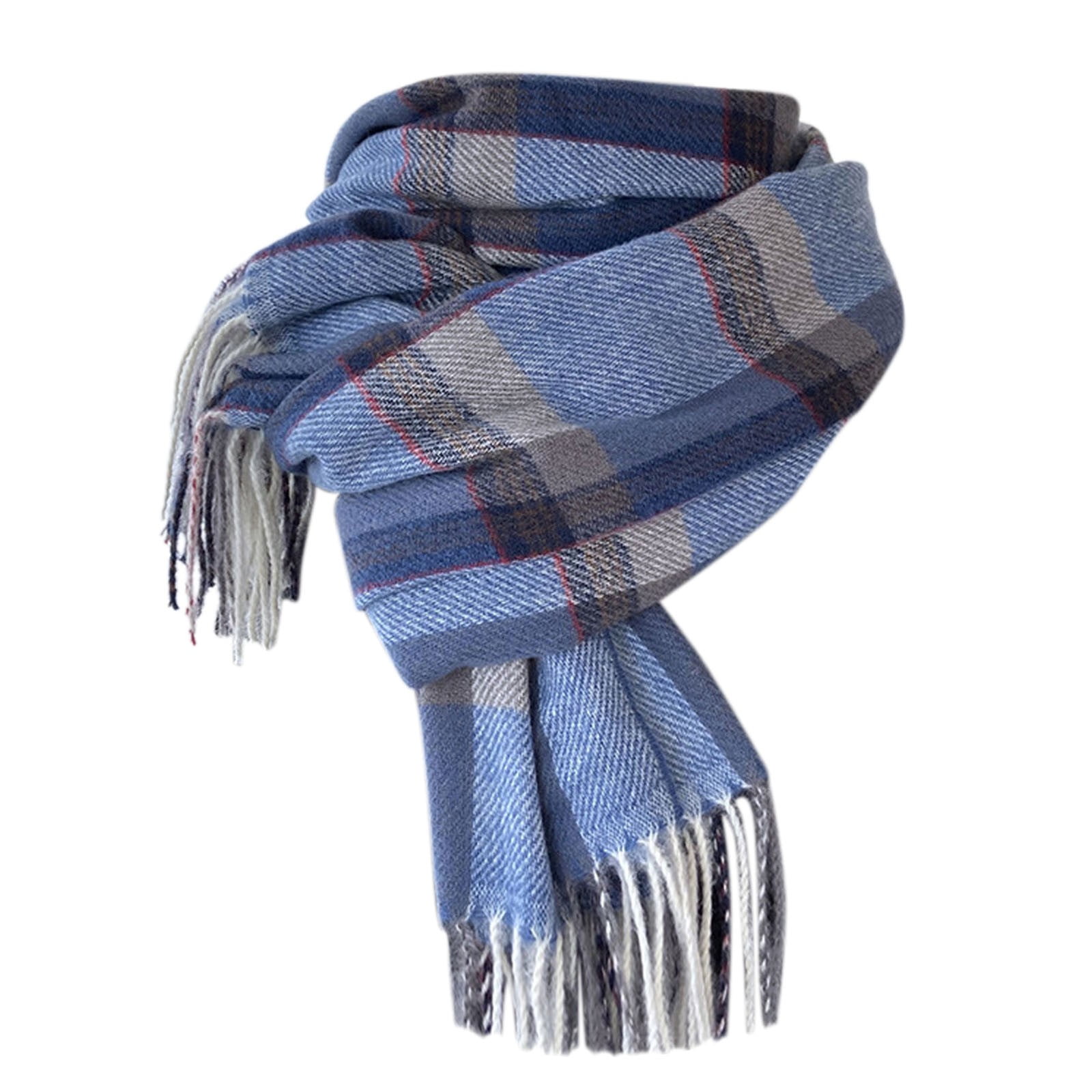 Plaid Scarf for Women Thick Warm Long Shawl Long Scarves Knit Wraps ...