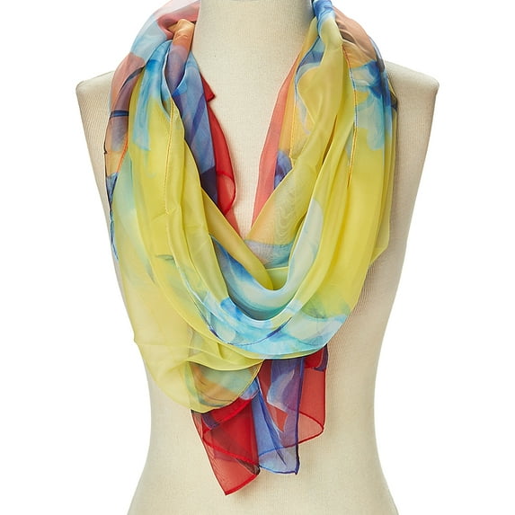 Scarfs for Women Winter Fashion Floral Scarves Lightweight Evening Prom Scarf Flower Casual Long Neck Wraps Gifts Online by Oussum
