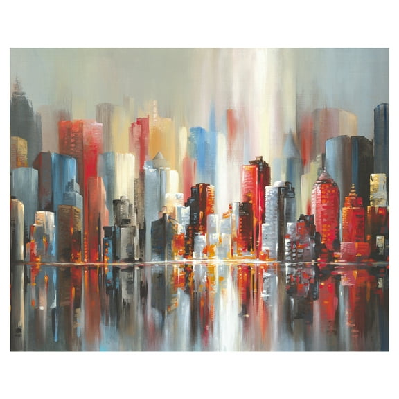 Scarlet City by Willowbrook Fine Art Canvas Art Print