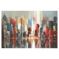 thumbnail image 1 of Scarlet City by Willowbrook Fine Art Canvas Art Print, 1 of 4