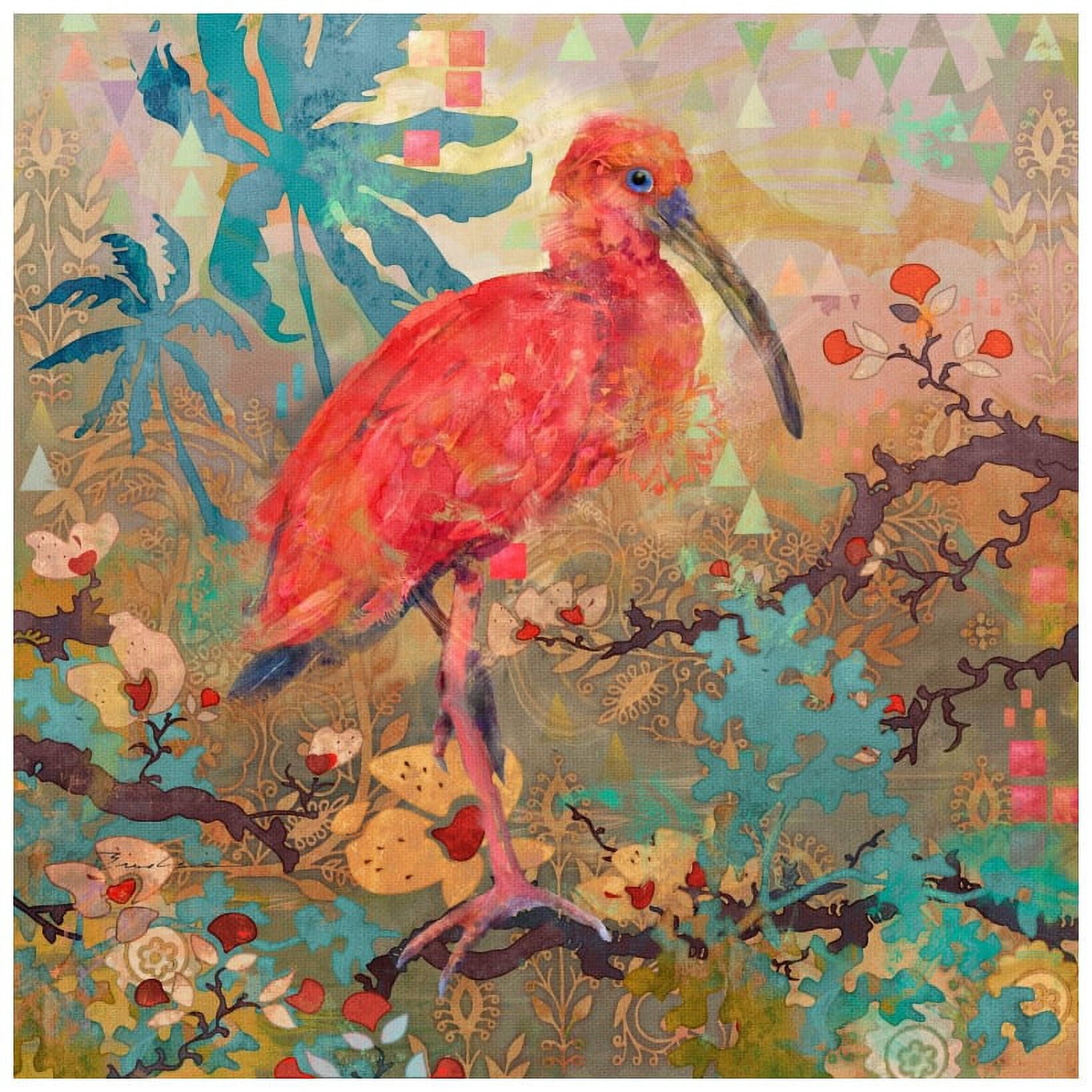 "Scarlet Ibis" Painting Print on Wrapped Canvas