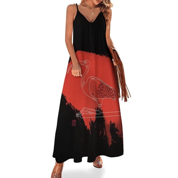 Scarlet Ibis Sleeveless Dress Ladies Evening Dresses Elegant Dresses