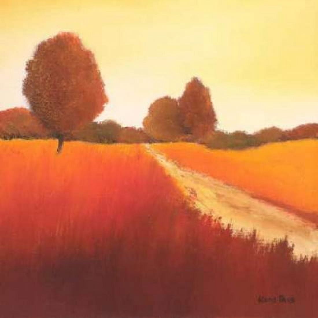 Scarlet Landscape I Canvas Art - Hans Paus (24 x 24)