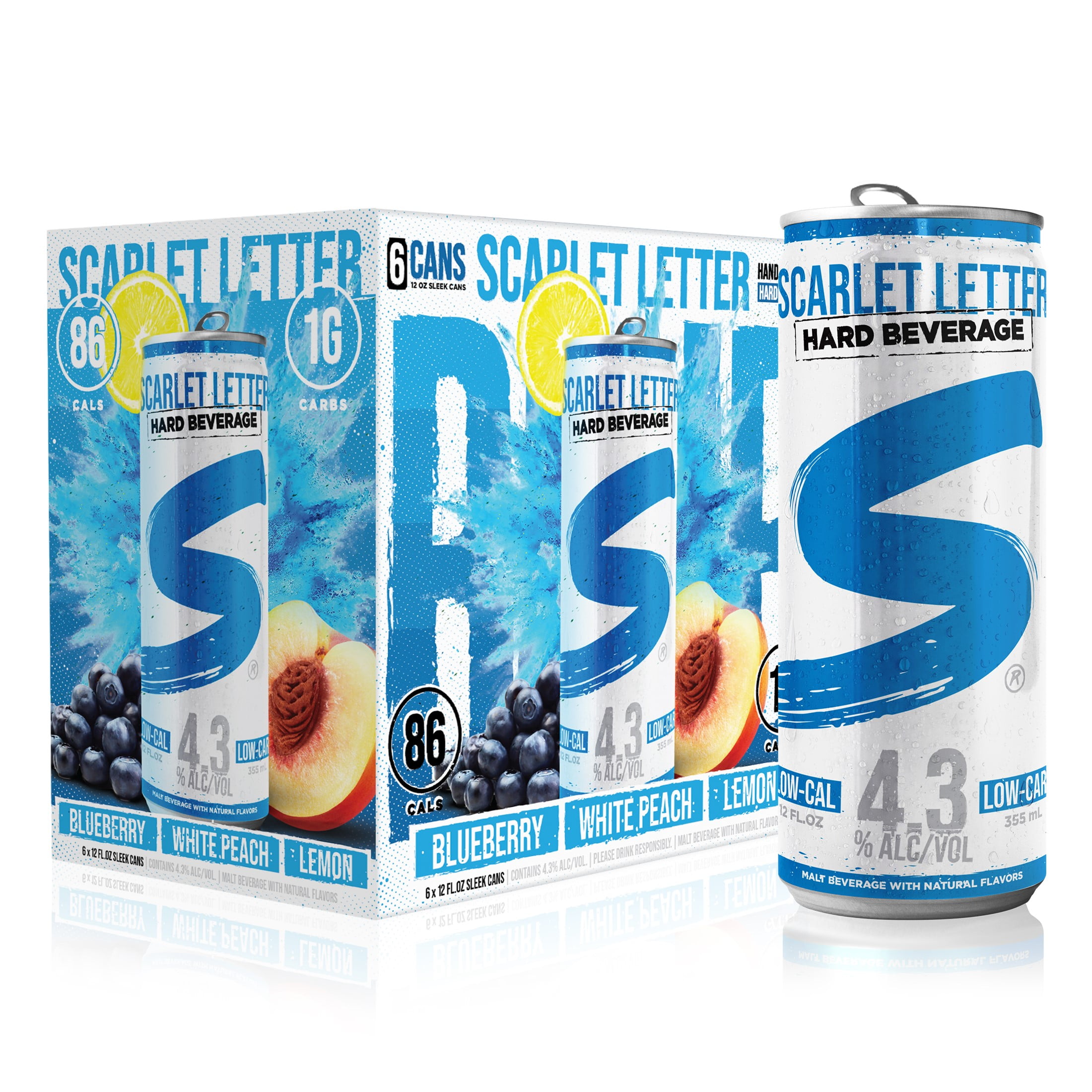 Scarlet Letter Seasonal Hard Seltzer, 6 Pack, 12 fl. oz. Cans, 4.3 ABV