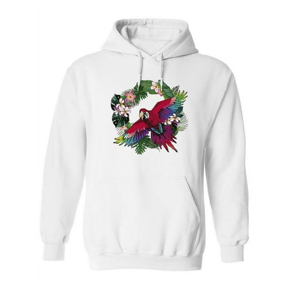 Scarlet Macaw Design Hoodie Women -Image by Shutterstock, Female Large