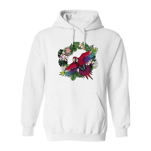 Scarlet Macaw Design Hoodie Women -Image by Shutterstock, Female Large