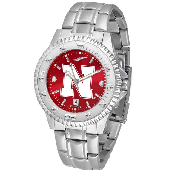 Scarlet Nebraska Huskers Competitor Steel AnoChrome Watch