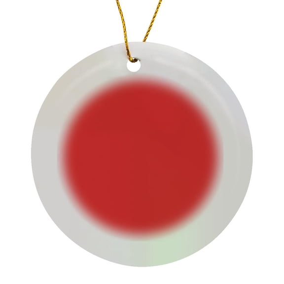 3drose, Scarlet Red, Circle Porcelain Ornament