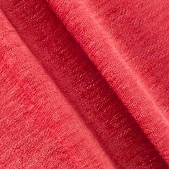 Scarlet Red Sparkle Chenille Home Decorating Fabric, Fabric By the Yard