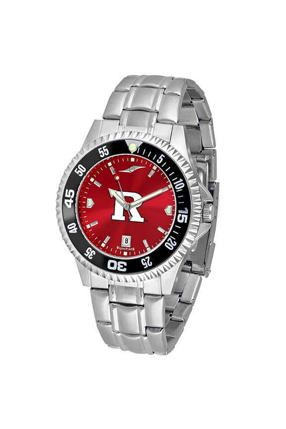Scarlet Rutgers Scarlet Knights Competitor Steel AnoChrome Color Bezel Watch
