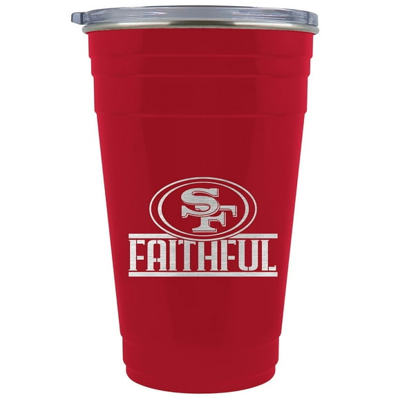 Scarlet San Francisco 49ers Faithful 23oz. Tailgater Travel Tumbler