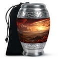thumbnail image 1 of Scarlet Skies Large Urns For Human Ashes Adult Male - Adult Urns For Human Ashes - Urns For Ashes Adult Female - Human Urns For Ashes - Burial Urns For Cremated Remains - Cremation Urn (Size - 10inch), 1 of 5