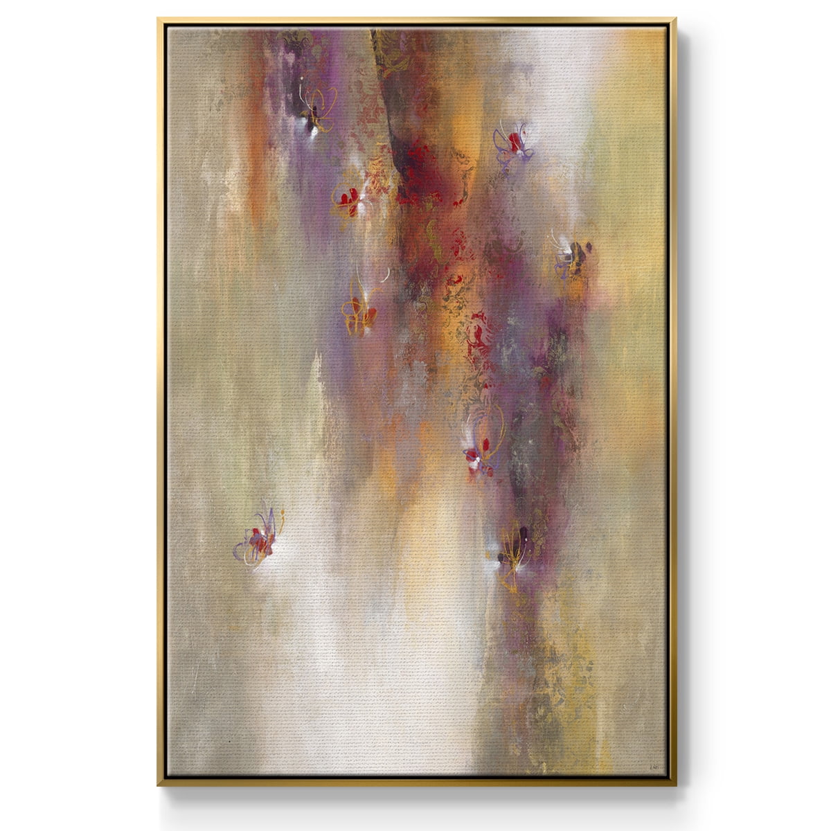Scarlet Summer Framed Premium Gallery Wrapped Canvas - Ready to Hang - 17 x 25 - Gold Floating Frame