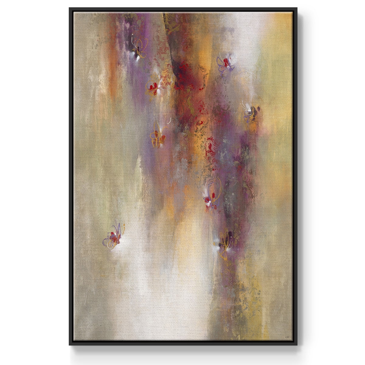 Scarlet Summer Framed Premium Gallery Wrapped Canvas - Ready to Hang - 25 x 37 - Black Floating Frame