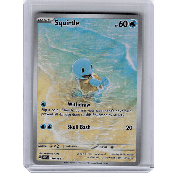 Scarlet & Violet 151 Squirtle Holo Illustration Rare #170 Pokemon English Card