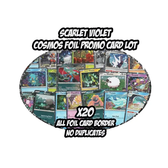 Scarlet Violet Cosmos Foil Promo Pokemon Card Lot x20 Random Selection No Duplicate