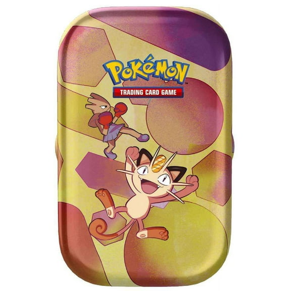 Scarlet & Violet Pokemon 151 Hitmonchan & Meowth Mini Tin Set (ENGLISH, 2 Booster Packs & More!)