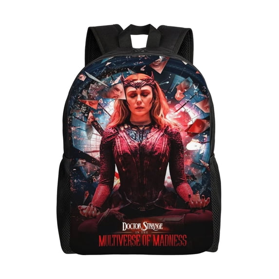 Scarlet Witch Backpack Printed Travel Backpack For Daily Work Sports Backpack Travel Bag 17 inch