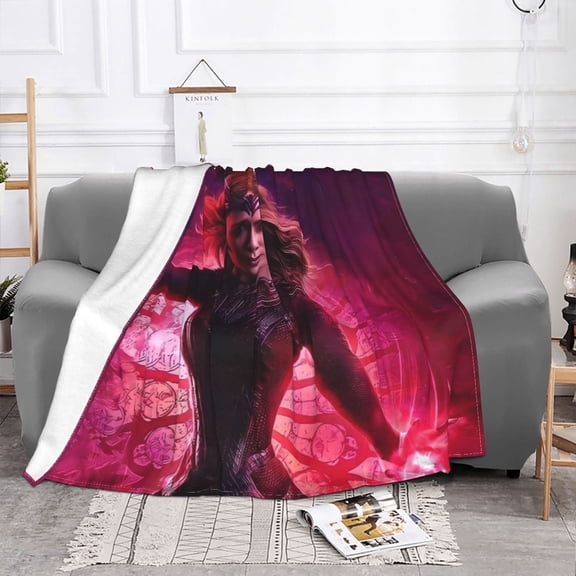 Scarlet-Witch Blanket, Ultra Soft Throw Blankets, Comfy Flannel Throw Blanket For Sofa Couch Bedroom Living Rooms Warm All Season Home Decor, For Adults, Kids And Teens 60"X50"