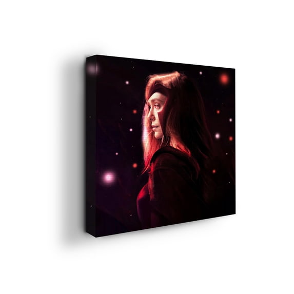 Scarlet Witch Canvas Wall Art by DreamController- 14x14 inches Marval Wall Decor | HD Printed & Wooden framed wall art | Modern Wall Decor for Bedroom, Living Room, Office, Kids Room | Made in USA