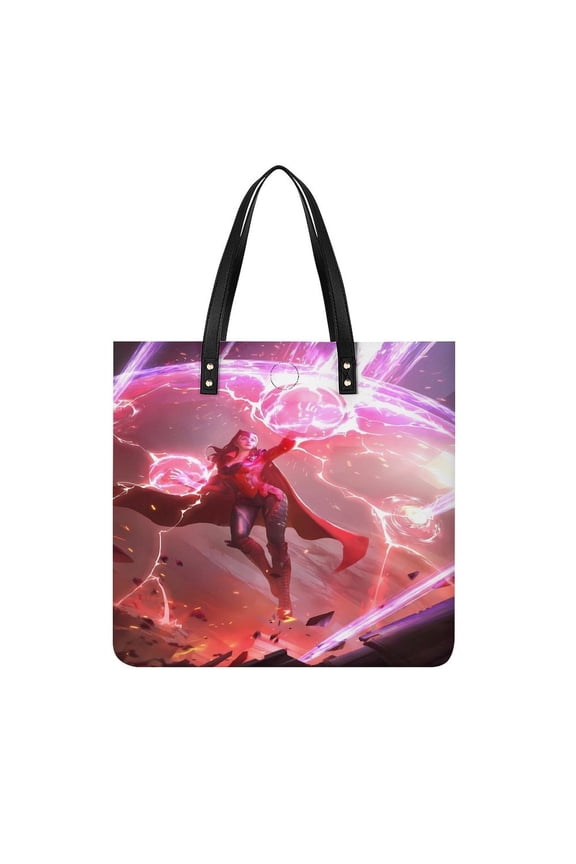 Scarlet-Witch Handbag, Casual PU Leather Tote Bag, Shoulder Handbags with Top Magnetic Snap Closure For Girl Ladies Women Travel Shopping